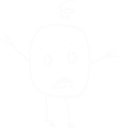 Samma streckgubbe som först på sidan. Stressad och överväldigad. Och uppgiven.