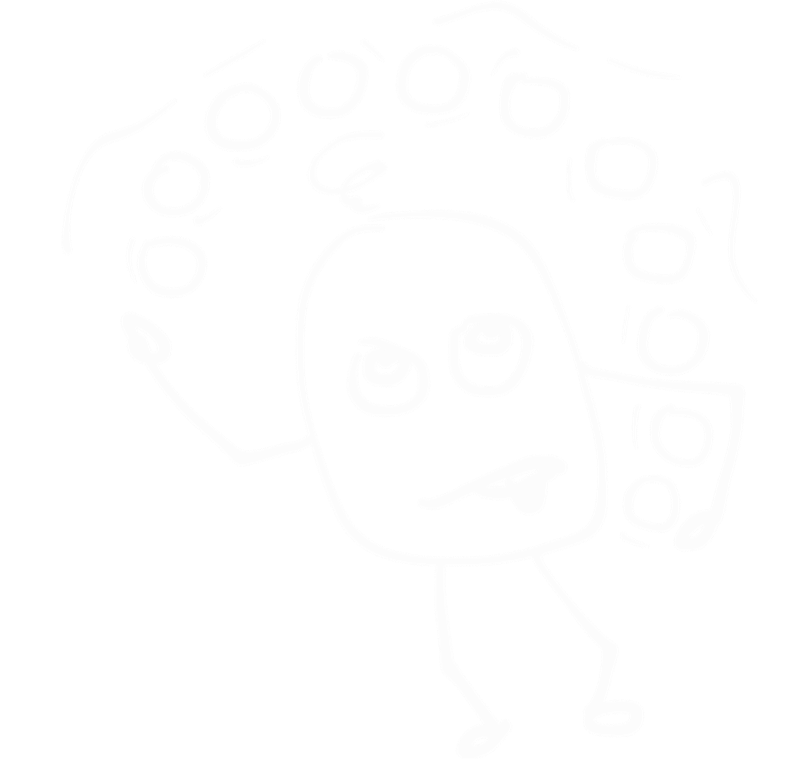 Streckgubbe som ser yr ut och bollar 11 bollar i luften